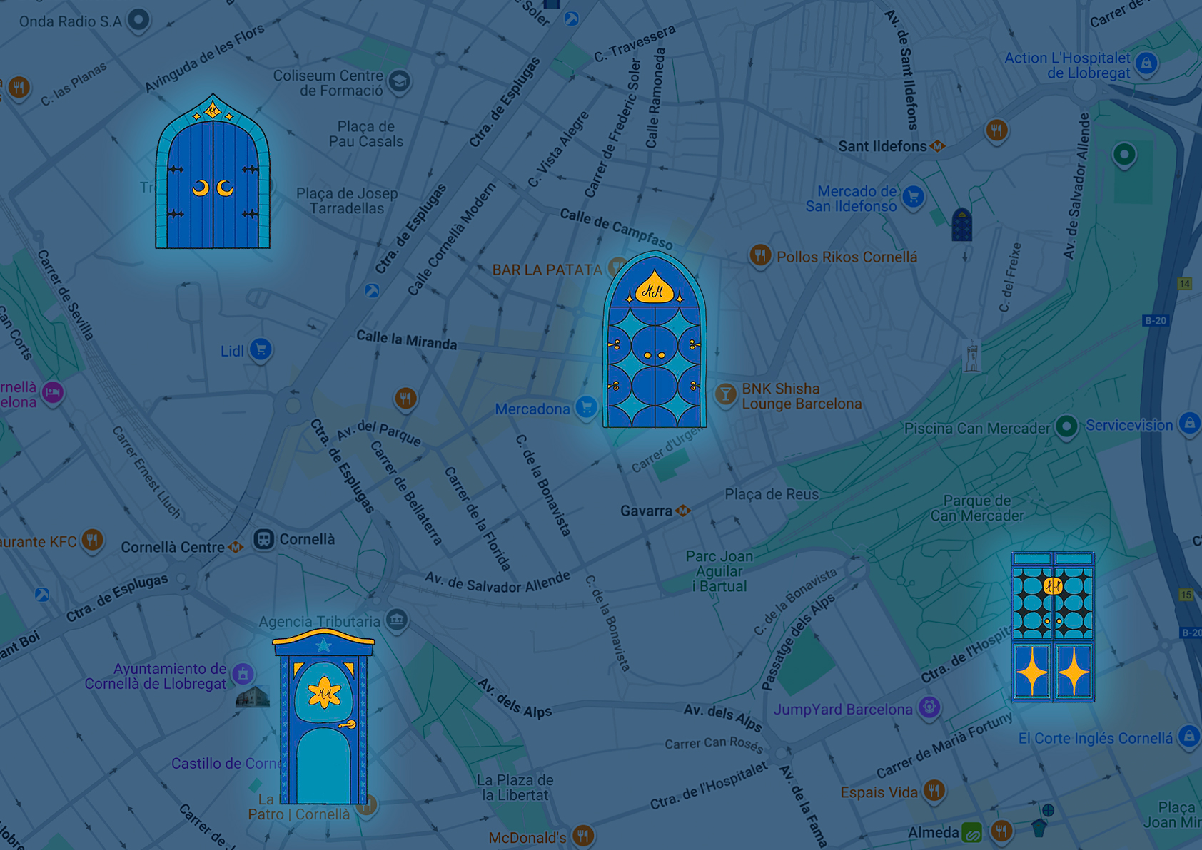 mapa de les portes